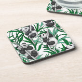 Panda-Hubs Getränkeuntersetzer (Linke Seite)