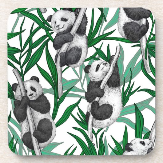 Panda-Hubs Getränkeuntersetzer (Vorderseite)