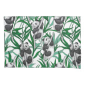 Panda-Hubs Kissenbezug (Vorderseite-Links)