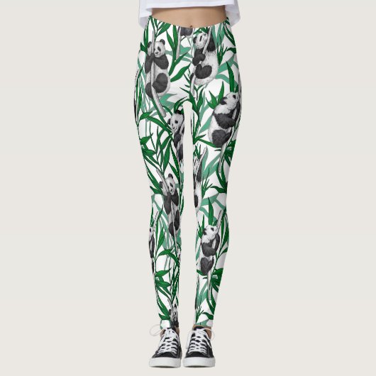 Panda-Hubs Leggings (Vorderseite)