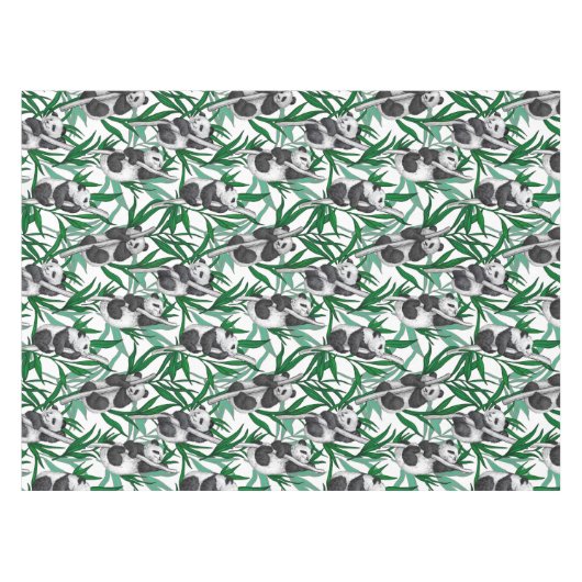 Panda-Hubs Tischdecke (Vorderseite (Horizontal))