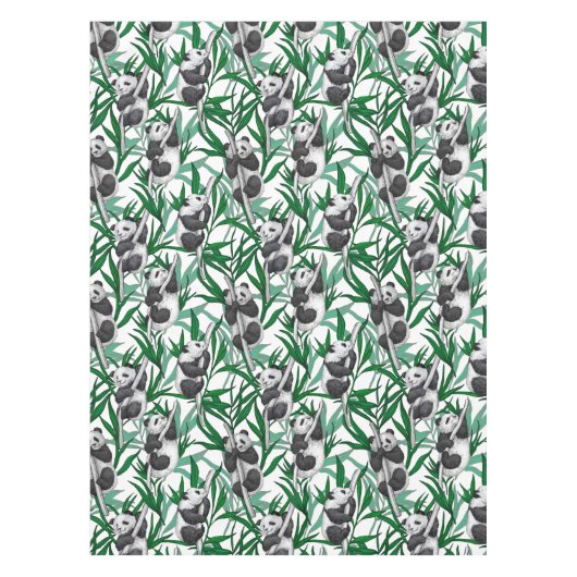 Panda-Hubs Tischdecke (Vorderseite)