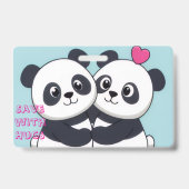 Panda Hug Budget Notebook – Cute Planner for Savin Ausweis (Rückseite)
