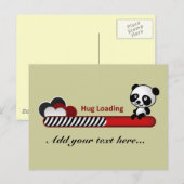 Panda Hug Loading Postkarte (Vorne/Hinten)