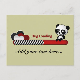 Panda Hug Loading Postkarte