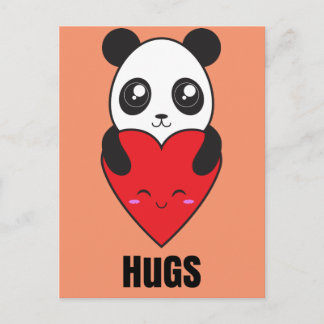 Panda Hugs Postkarte