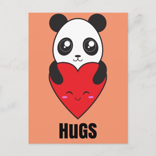Panda Hugs Postkarte (Vorderseite)
