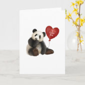 Panda I Liebe You Card Karte (Gelbe Blume)