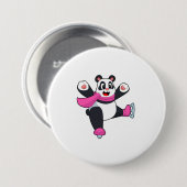 Panda Ice Skaten Ice Skate Button (Vorne & Hinten)