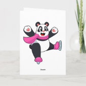 Panda Ice Skaten Ice Skate Karte (Rückseite)