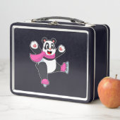 Panda Ice Skaten Ice Skate Metall Brotdose (Beispiel)