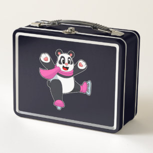 Panda Ice Skaten Ice Skate Metall Brotdose