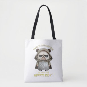 Panda ich bin nicht stur, mein Weg ist immer richt Tasche