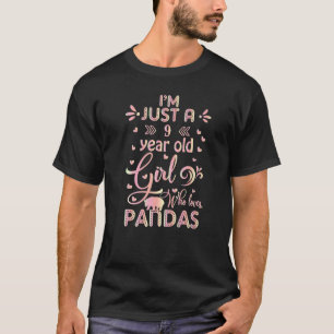 Panda ich bin nur ein 9-jähriges Mädchen, das Pand T-Shirt