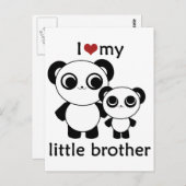 Panda - Ich Liebe mein kleiner Bruder Postkarte (Vorne/Hinten)