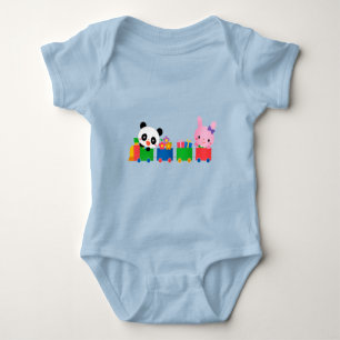 Panda-Illustration Design Baby Jersey Bodysuit Strampler