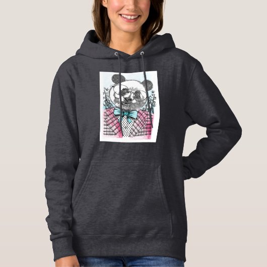 Panda Illustration Design Hoodie (Vorderseite)