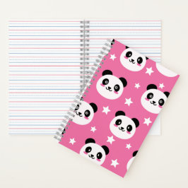 Panda-Illustration Notizblock