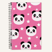 Panda-Illustration Notizblock (Vorderseite)