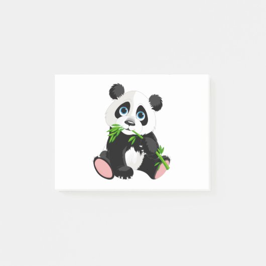 Panda-Illustrationsdesign Post-it Klebezettel (Vorderseite)