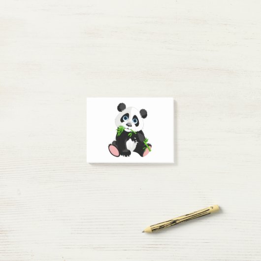 Panda-Illustrationsdesign Post-it Klebezettel (Auf Schreibtisch)
