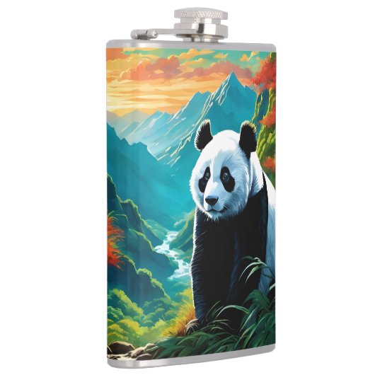 Panda im Bamboo-Wald auf /Berg Flachmann (Rechts)