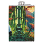 Panda im Bamboo-Wald auf /Berg Flachmann (Rückseite)