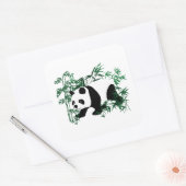 Panda im Bambuswald Quadratischer Aufkleber (Umschlag)