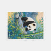 Panda im Bambuswald-Wurf Fleecedecke (Vorderseite (Horizontal))