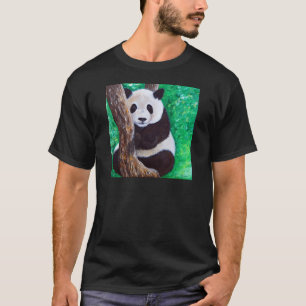 Panda im Baum Gemälde T-Shirt