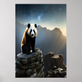 Panda im Berg | AI Art Poster (Vorne)