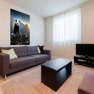 Panda im Berg AI Art Poster