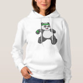 Panda im Joggen mit Headband Hoodie (Vorderseite)