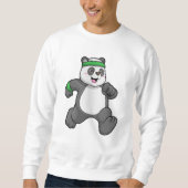 Panda im Joggen mit Headband Sweatshirt (Vorderseite)