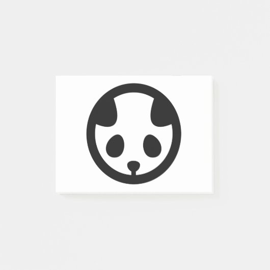 Panda im Kreis Post-it Klebezettel (Vorderseite)
