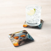 Panda im Relaxmodus Getränkeuntersetzer (Rechte Seite)