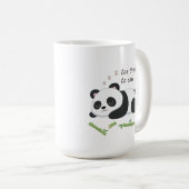 Panda im Ruhezustand - Niedliche Bärenkunst Kaffeetasse (VorderseiteRechts)