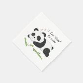Panda im Ruhezustand - Niedliche Bärenkunst Serviette (Ecke)