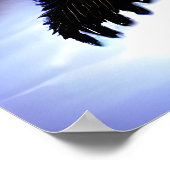 Panda im Schnee mit einem Metallorb | AI Art Poste Poster (Ecke)