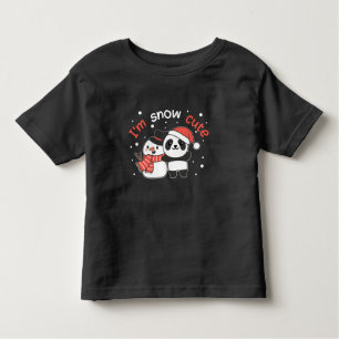 Panda I'm Snow Niedlich Snowman Snow Pun Kleinkind T-shirt