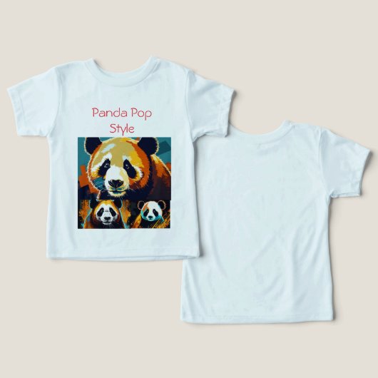 Panda im Stil von Pop Shirt Design (Design Vorderseite & Rückseite)