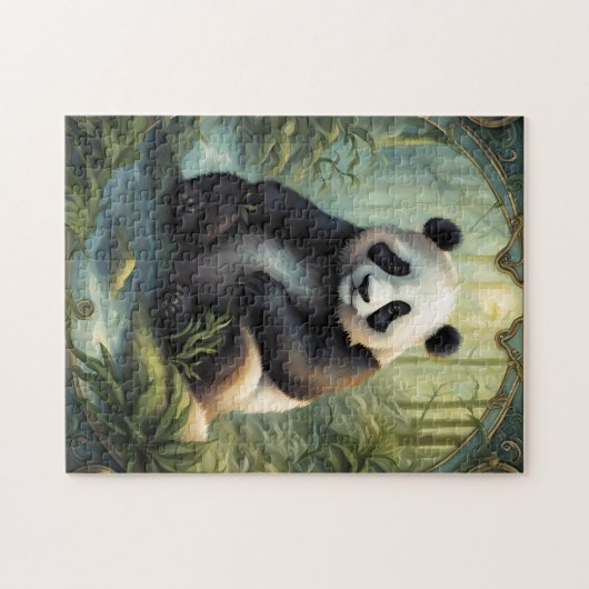 Panda im Wald Puzzle (Horizontal)