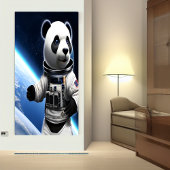 Panda im Weltraum | AI Art Poster