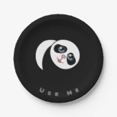 Panda-Image Verwenden Sie mir Textausdruckpapier u Pappteller (Vorderseite)