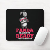 Panda immer bereit Dminton Player Bear Animal Lieb Mousepad (Mit Mouse)