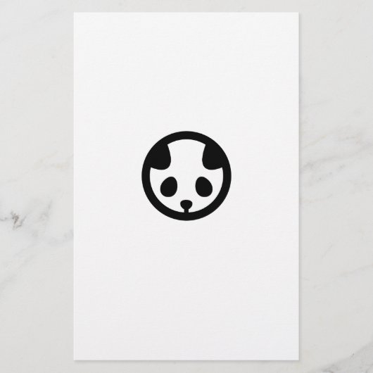 Panda in circle briefpapier (Vorderseite)