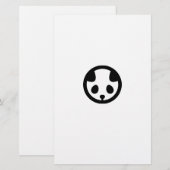Panda in circle briefpapier (Vorne/Hinten)