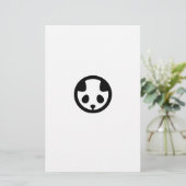 Panda in circle briefpapier (Stehend Vorderseite)