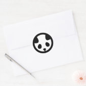 Panda in circle runder aufkleber (Umschlag)