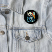 Panda in City 2 Aufkleber Button (Beispiel)